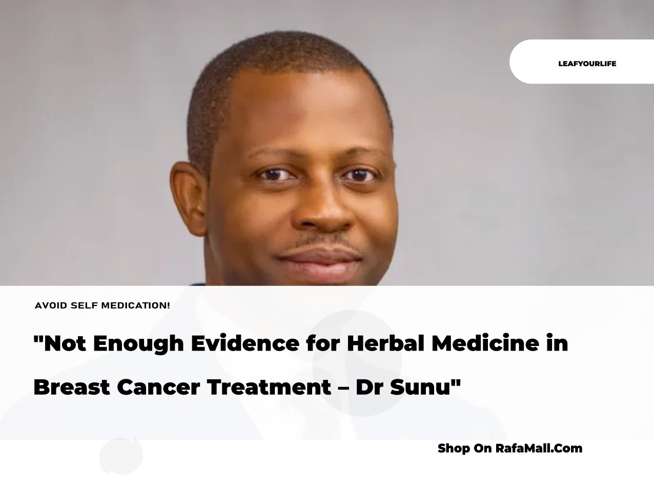 Dr. David Sunu, CEO of Ridge Medical Center, speaking at a breast cancer awareness event in Accra, Ghana, with a pink ribbon visible.
