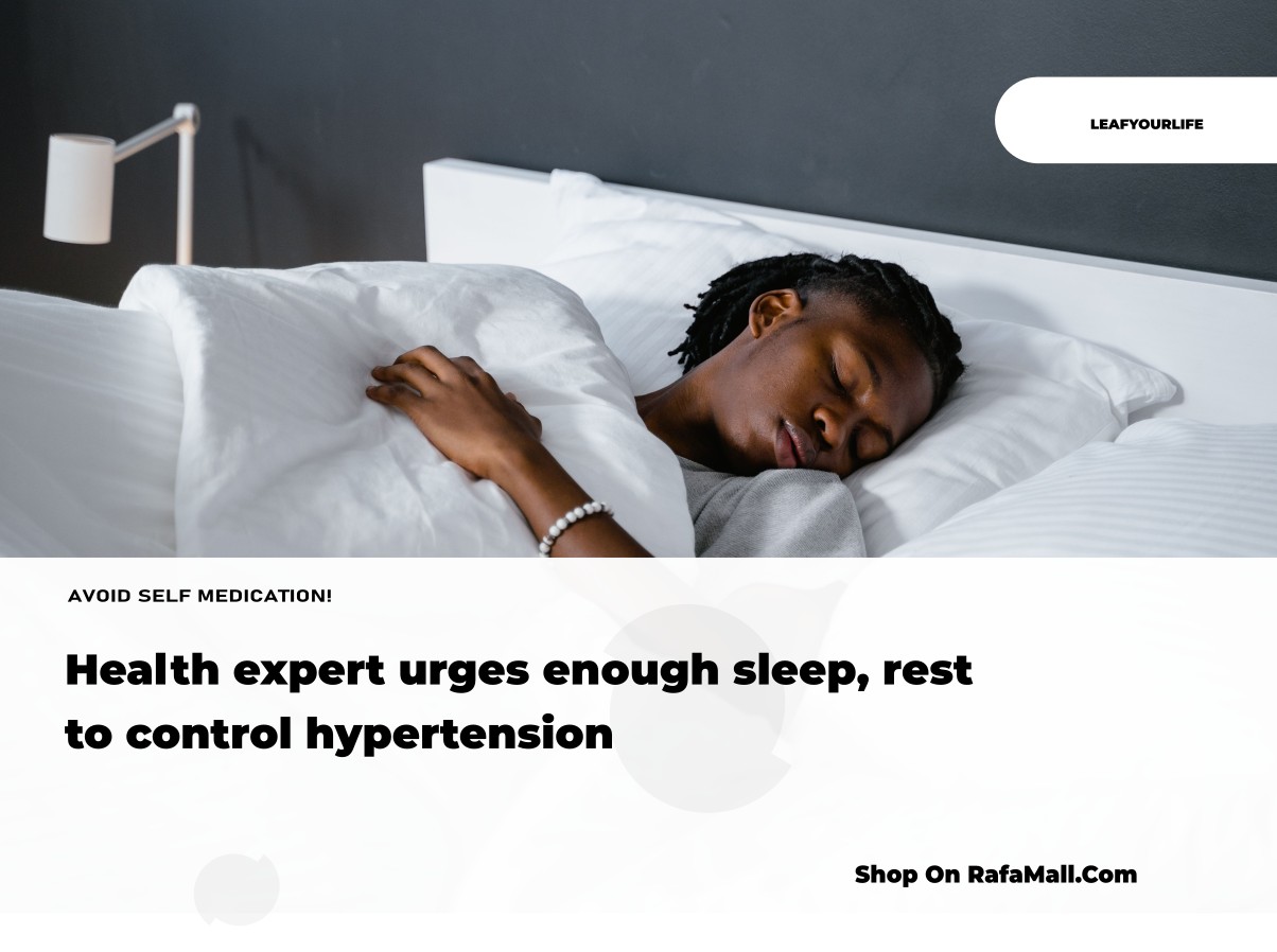 A person sleeping peacefully, representing the importance of rest for managing hypertension and overall health, as advised by a Ghanaian expert.