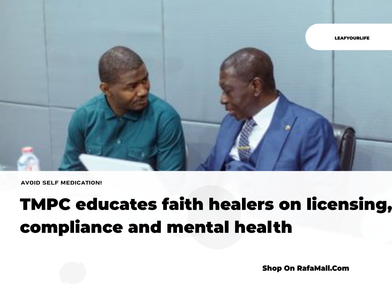 TMPC officials educating faith healers at the 12 Apostles Church conference in Kormantse, Ghana, on licensing and mental health.