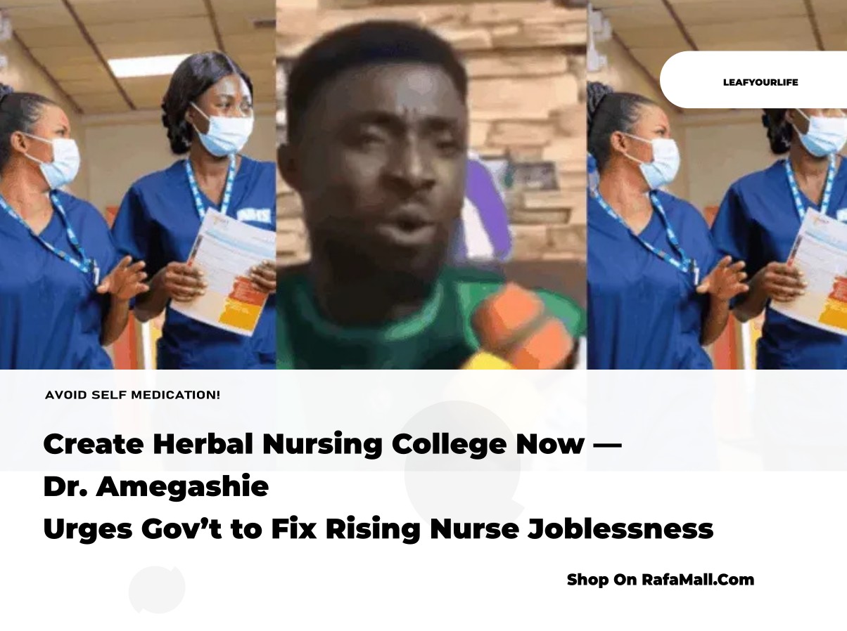 Apostle Dr. Samuel Amegashie speaking at the commissioning of a new facility at Amagashi Herbal Hospital in Kumasi, Ghana, advocating for herbal nursing education.
